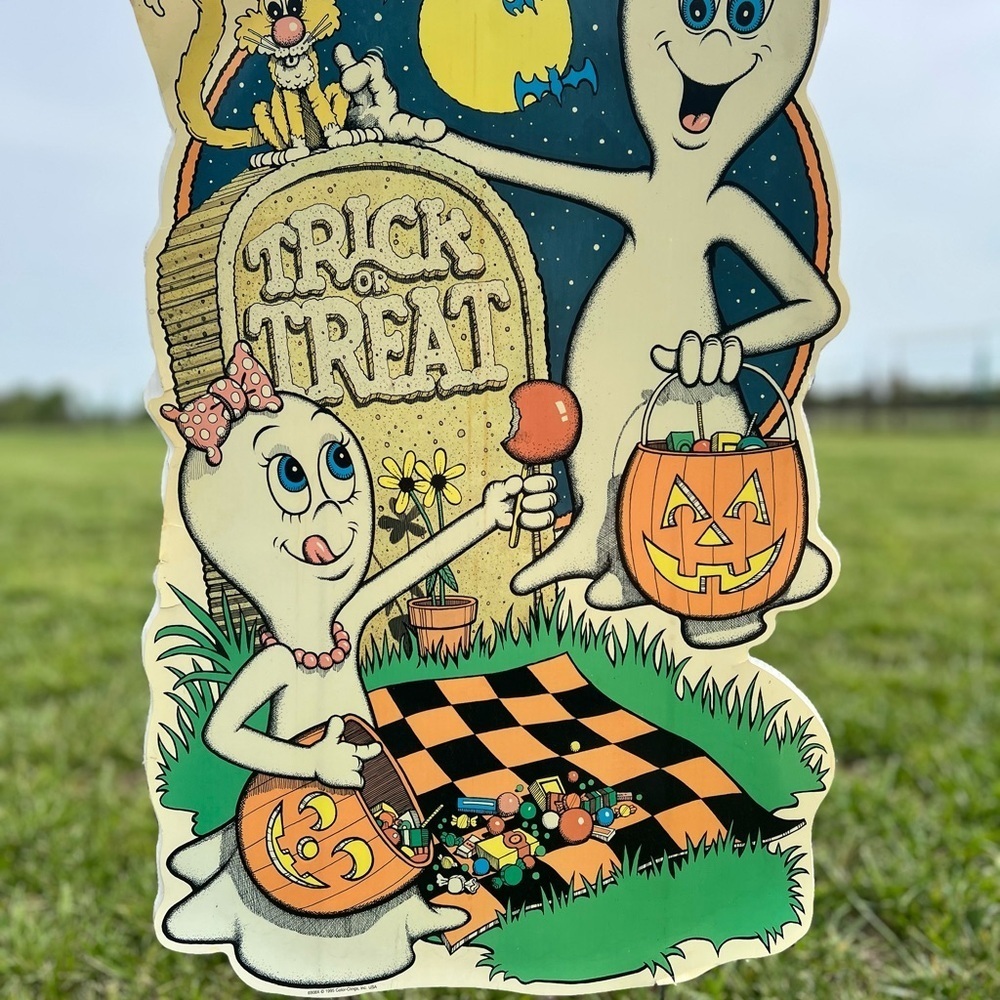 Vintage Halloween Yard Art And Stake Sign Window Cling - Picture 2 of 13